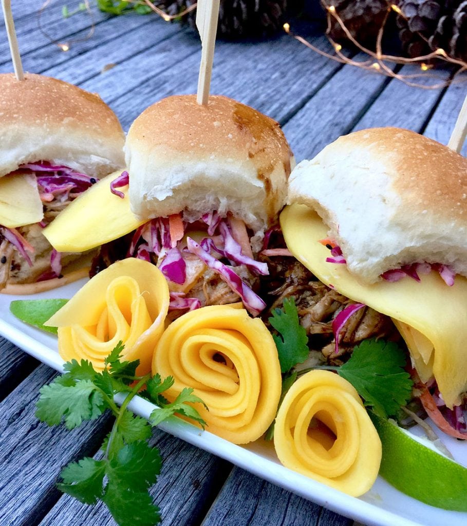 Recipe Pulled Pork Mango Sliders