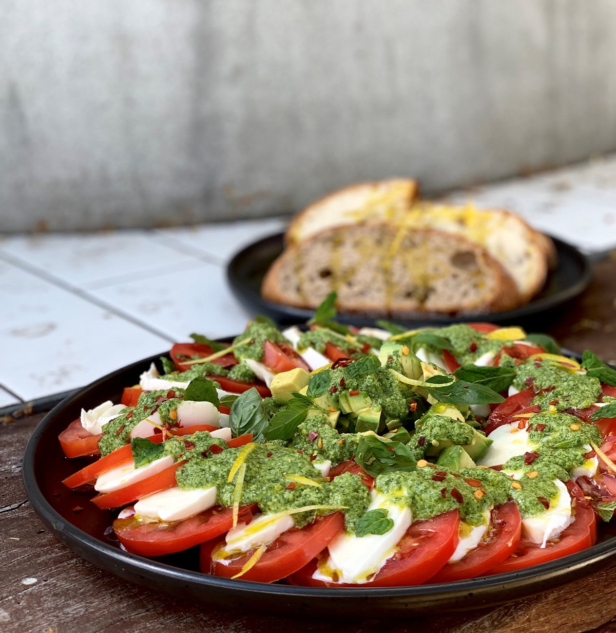 Recipe Mint Pesto Heirloom Tomato Avocado Caprese Salad02