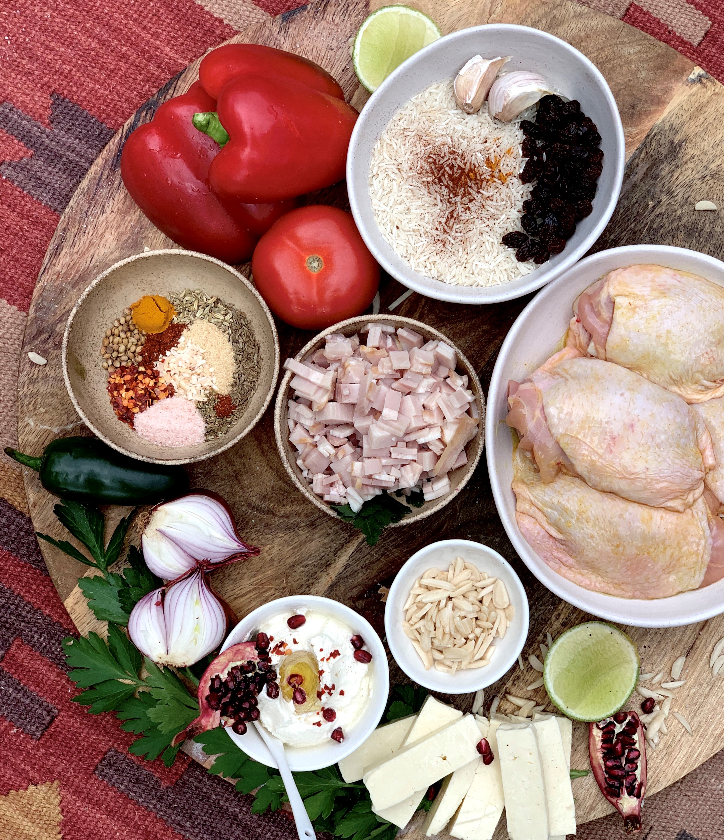 Recipe Middle Eastern Skillet Chicken Rice One Pan Dinner03