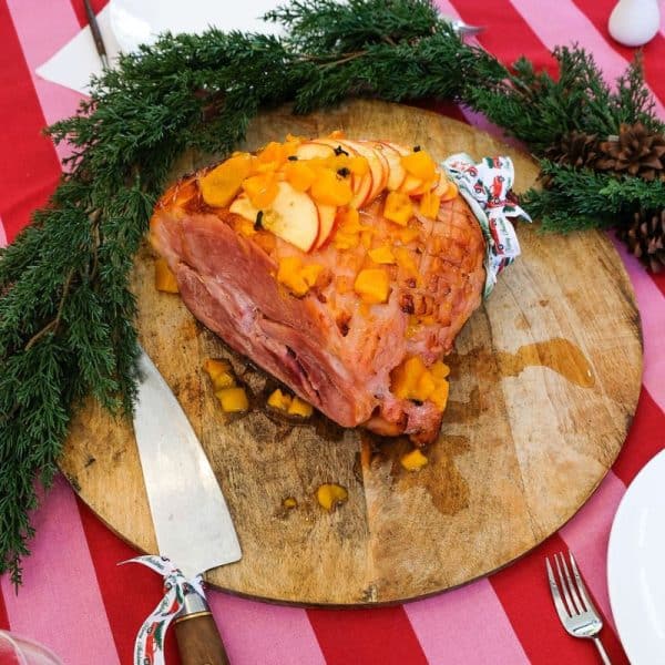 Apple Mango Glazed Christmas Ham